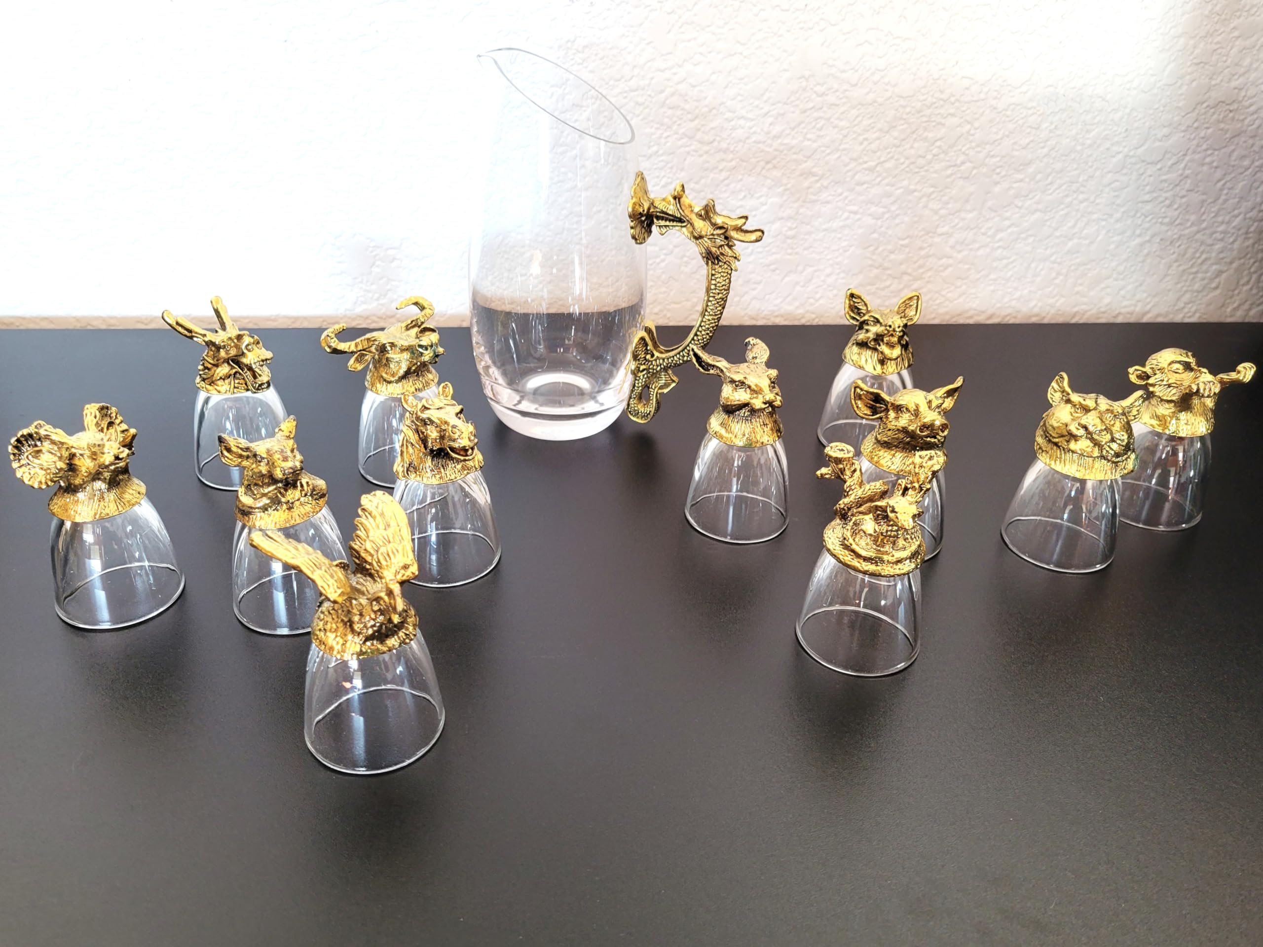 Amazon.com | JJ Gifts Chinese Zodiac Glass Set 12 Glasses